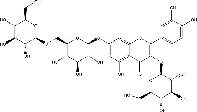 槲皮素-3-O-β-D-葡糖糖-7-O-β-D-龙胆双糖苷