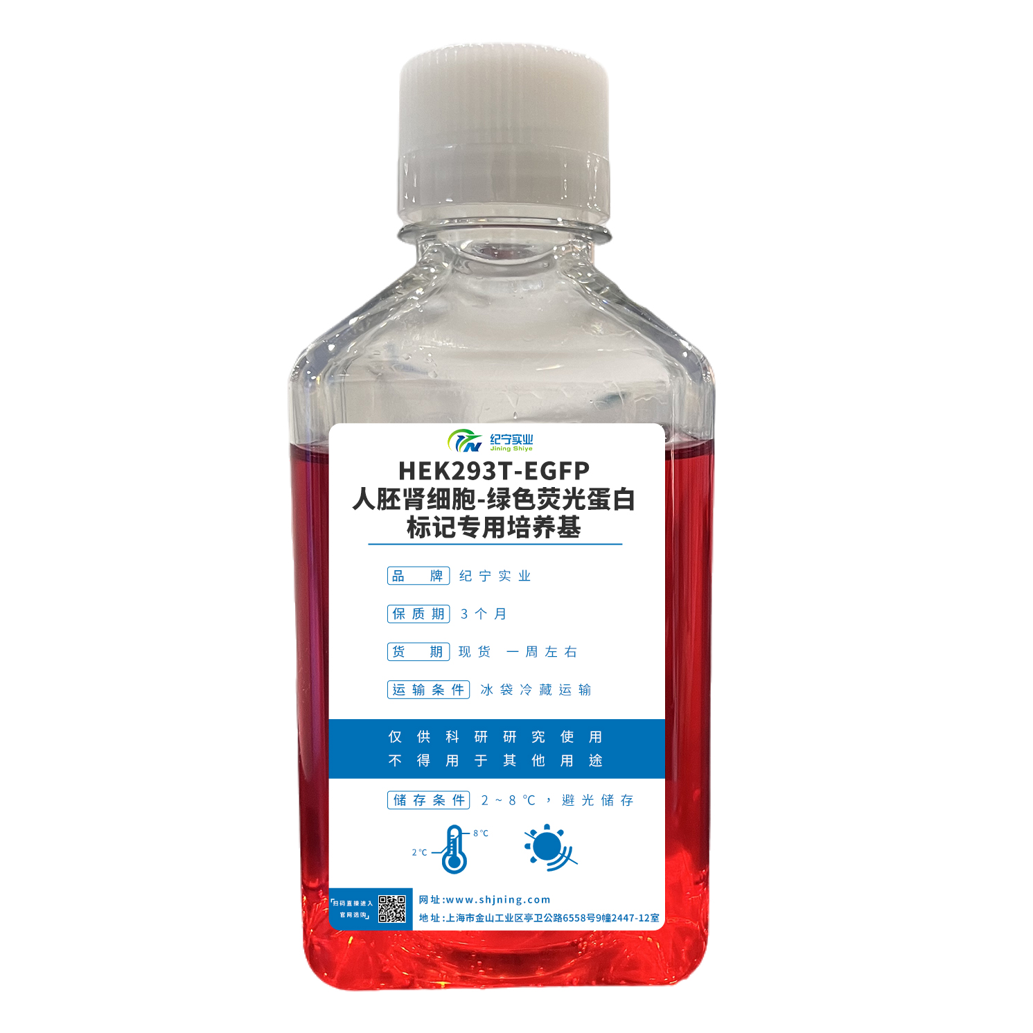 HEK293T-EGFP人胚肾细胞-绿色荧光蛋白标记专用培养基